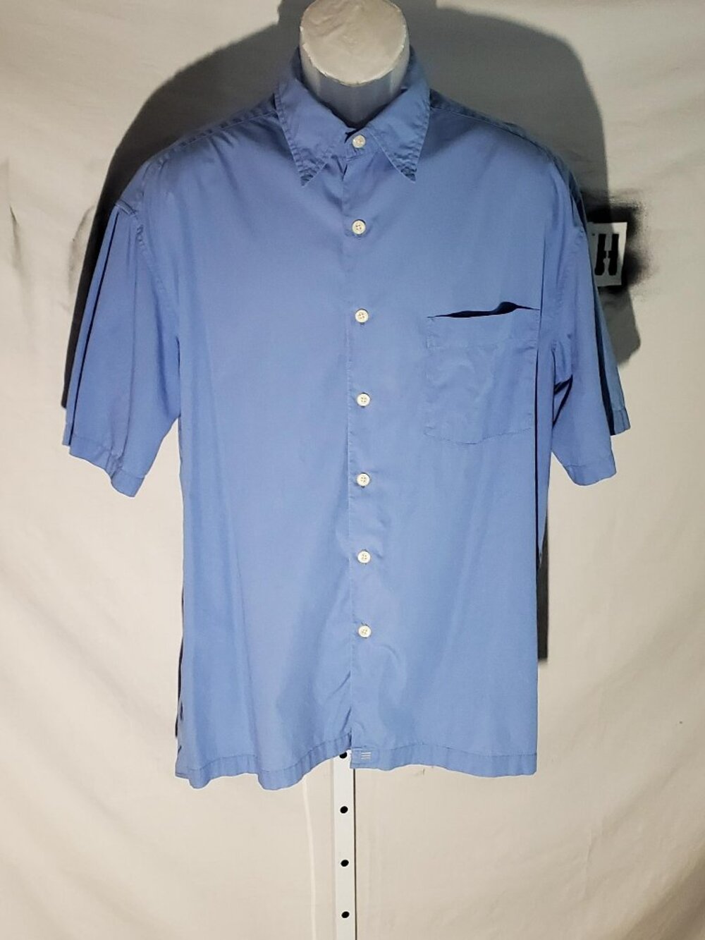J. Crew Blue Cotton Button Front Men's Shirt Sz L